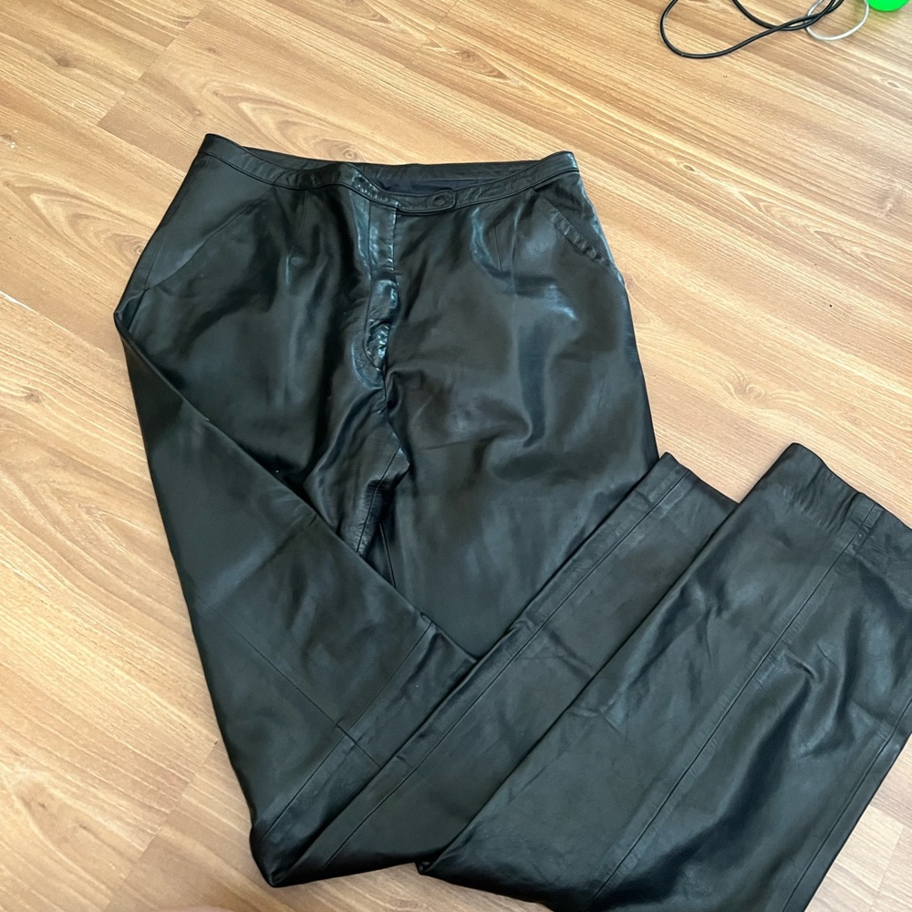 Giorgio Armani Black Dress Pants Elegant Straight Leg
